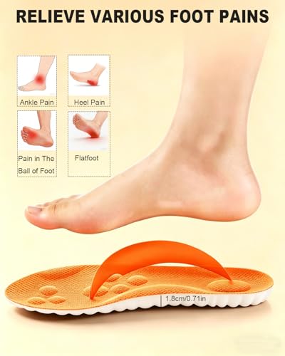 Plantillas 4D Cloud Steppers para Hombre y Mujer, Espuma Memoria Naranja miniatura 4