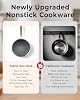 FogDream 8 Inch Stainless Steel Frying Pan with Lid, Honeycomb Hybrid Nonstick Skillet for Induction & All Cooktops, PFAS/PFOA/PTFE Free, Oven Safe to 500°F, Stay-Cool Handle, Dishwasher Safe, Gold #2