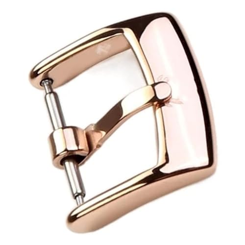 YOLIONU Hebilla De Reloj Para Hombre Y Mujer, Hebilla De Reloj De Acero Inoxidable Con Correa Omega(Rose Gold,12mm)