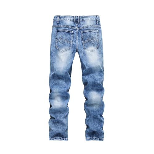 lcyhony Mens Jeans Stretch Comfy Low Rise Straight fit Jeans Casual Streetwear Regular fit Work Denim Pants with Pockets3