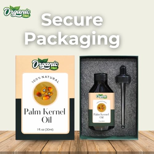 Image of Organic Zing Palm Kernel (Elaeis Guineensis) Oil | Pure & Natural Carrier Oil for Skincare & Hair care- 30ml /1.01fl oz