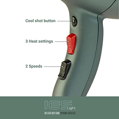 Sèche-cheveux professionnel GammaPiù I.E.S vert mousse intelligent - 5