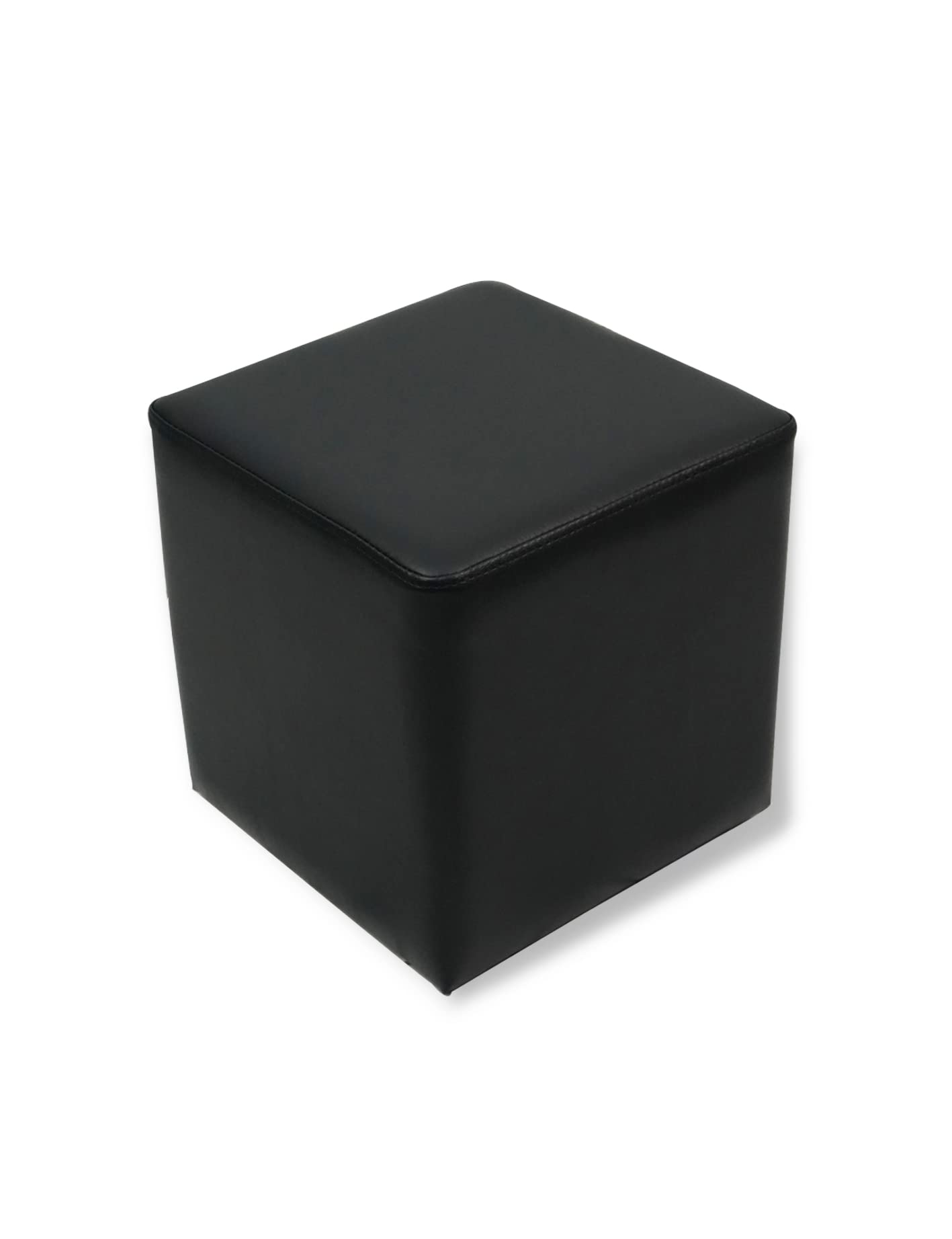 Foot Rest Ottoman Leather Stool Box Waterproof Rest Seat Chair for Living Room, Salon, Spa & Barbershop Equipment - Black (29D x 29W x 30H cm)