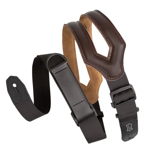 Levy's Leathers Right Height Guitar Strap - Dark Brown