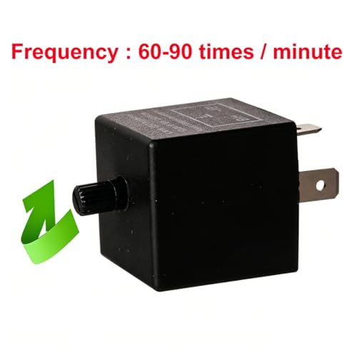 Image of Gebildet 2 pieces 12V 3 Pin Electronic LED Flasher Relay 0.1W-150W c /m Motorcycle Turn Signal Adjustable Flasher CF-14KT, comes with 6pcs Terminals