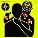 Lipulacer 8x8 inch Splatter Target, Multi-Bullseye Splatter Target Rescue The Hostages, Shots Burst Bright Fluorescent Yellow Shooting Targets (50Pack)