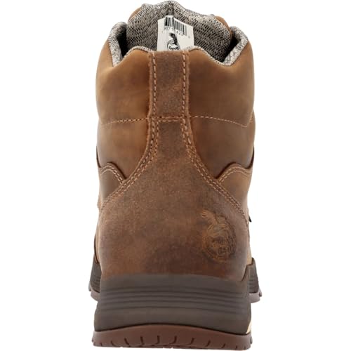 Georgia Boot Men's 6" Athens Superlyte Moc Toe BRN 6" Work4