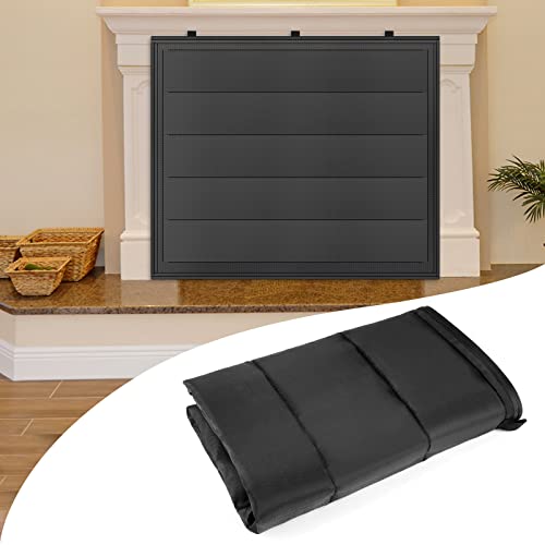 Kaminabdeckung, Kamin-Zugluftstopper für Wärmeverlust, Kamin, Zugluftstopper mit integriertem Magnet und Klettverschlüssen, Kamindecke, energiesparend, 45 x 34 cm Cover