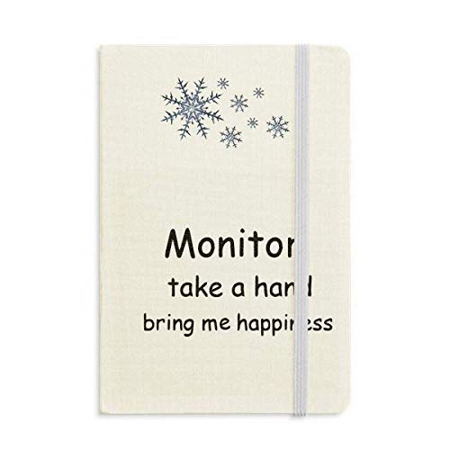 Carnet épais Monitor flocons de neige pour vos notes et journal intime