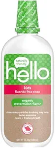Hello Kids Natural Watermelon Fluoride Free Rinse (Pack of 6)