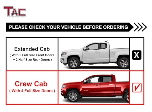 Escalones laterales TAC Arrow aluminio para Chevy Colorado 2015-2025 miniatura 4