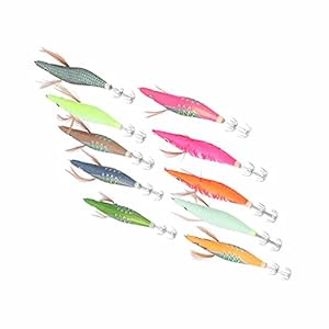 jshanmei Lichtgevende, Lichtgevende Meerdere Inktvis Jig Flexibel met Scherpere Haak Tip voor Zoutwater Octopus Inktvis voor Zoutwater Vissen