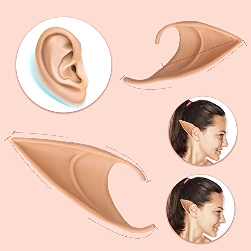 Yolev 2 Paia di Orecchie da Elfo di Gomma Hobbit