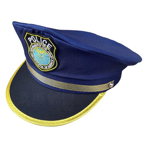 Boné de polícia infantil, boné de polícia para disfarce, gorro para festas temáticas disfarces de Halloween meninos meninas fotografia