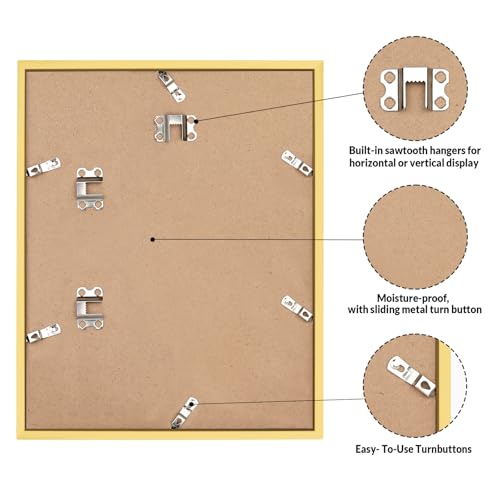 Image of LaVie Home 18x24 Picture Frame for Wall Display, 18x24 Gold Picture Frame with HD Plexiglas, 18 x 24 Poster Frame 1 Pack, Display Frame for Vertical or Horizontal, Classic Collection