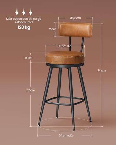 Opiniones y reviews de Bancos para Barra Walmart más recomendados. 6 Bancos para Barra Walmart marca VASAGLE (3)