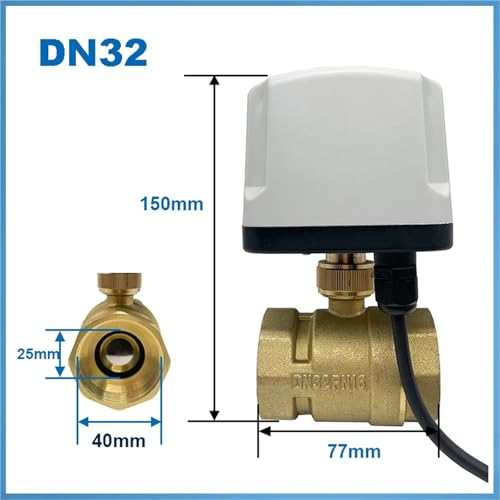 Válvula de bola motorizada DN50 110V AC de 2 cables normalmente cerrada para tuberías 6