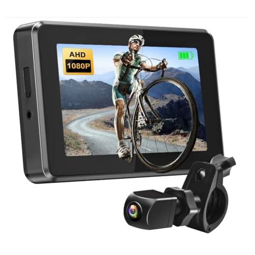 Caméra de recul pour vélo de montagne 1080P rétrovisseur écran 4,3 pouces guidon
