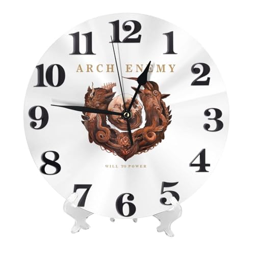 置き時計 掛け時計 アーチ・エネミー Arch Enemy アーチ・エネミー クロック 静音 壁掛け時計 おしゃれ リビング 寝室 電池式 丸型 軽い 北欧 部屋飾り ギフト お礼 結婚祝い