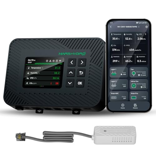 MARS HYDRO iControl für Growbox Komplettset, Intelligente Grow Controller mit Temperatur-, Luftfeuchtigkeits-, VPD-, Timer- und Zyklus-Funktionen