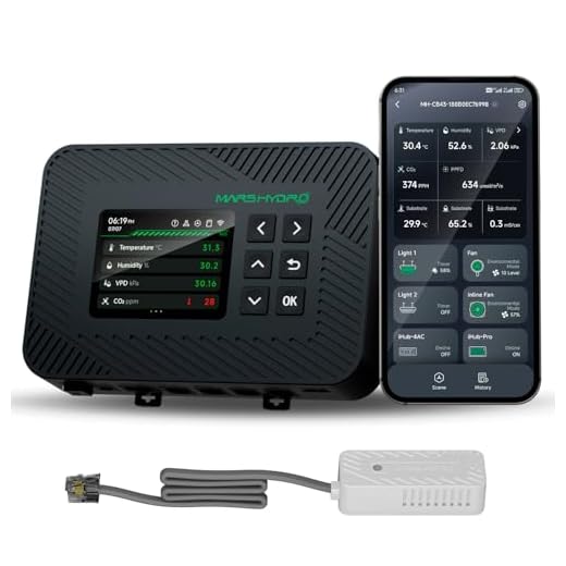 MARS HYDRO iControl für Growbox Komplettset, Intelligente Grow Controller mit Temperatur-, Luftfeuchtigkeits-, VPD-, Timer- und Zyklus-Funktionen.