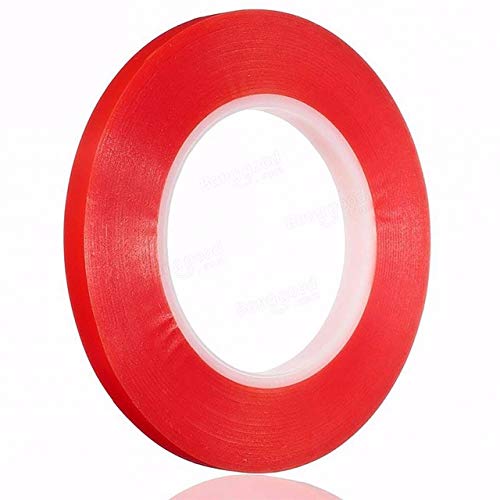 Buyyart New 10mm x 50m Transparent red Double Sided Adhesive Tape Sticker Strength Acrylic For Phone LCD Screen (B084CZY33F) Amazon Price History, Amazon Price Tracker