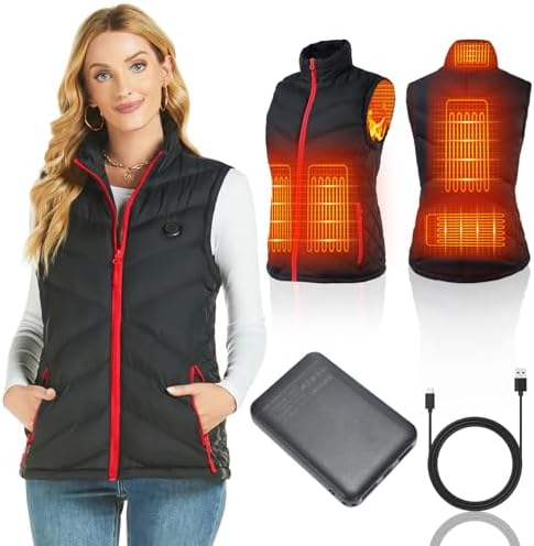 Gilet Chauffant Pour Femme Avec Batterie, Gilet Chauffant Électrique...