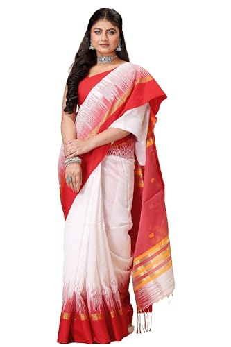 Image of OISHANI SAREE GHOR Women's Traditional Ikkat Handloom Sarees