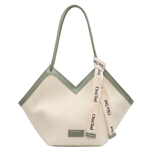 DOTBABY Heart Shaped Handbag, Fashionable Versatile Zippered Leather Shoulder Bag, Comfortable Hand Striped Tote Bags