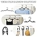 24 PCS Travel Hangers - Cruise Ship Essentials Portable Folding Clothes Hangers Travel Essentials Foldable Clothes Drying Rack for Travel (Black)