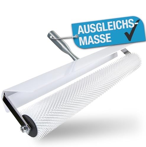 TOOLCORE Stachelwalze Ausgleichsmasse 50cm [EXTRA SPRITZSCHUTZ] mit 11mm Stacheln in Profi Qualität | Entlüftungswalze | Entlüftungsroller | Igelwalze | Nagelwalze zum Entlüften