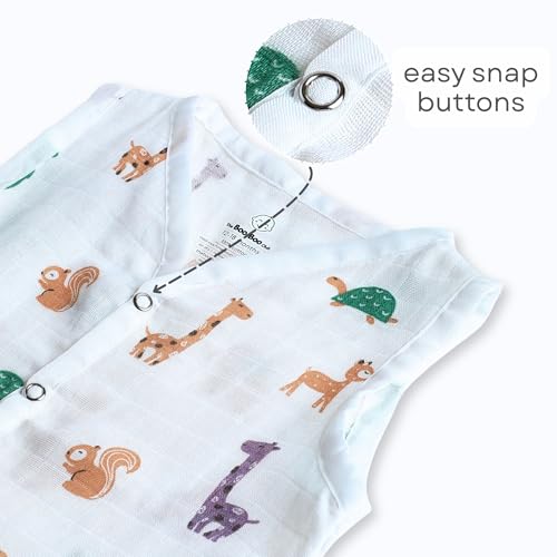Image of The Boo Boo Club Muslin Jhabla and Short Set 100% GOTS Certified Organic Cotton | Sleeveless Button Vest | Summer Wear Set
