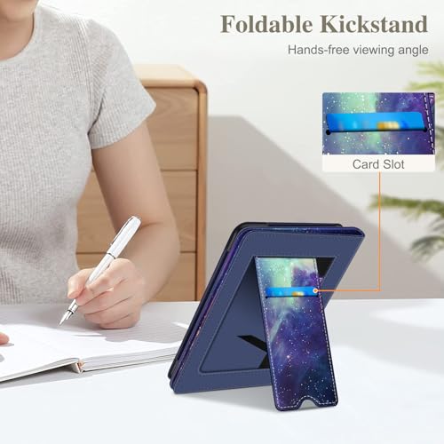 Image of Fintie Case for 7 inch /6.8 inch Kindle Paperwhite(12th /11th Generation-2024 /2021) and Kindle Colorsoft Signature Edition -Slim Foldable Stand Cover Auto Wake /Sleep for Paperwhite 2024, Galaxy