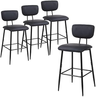 Nusetx Bar Stools Set of 4, Modern Breakfast Bar Stools with