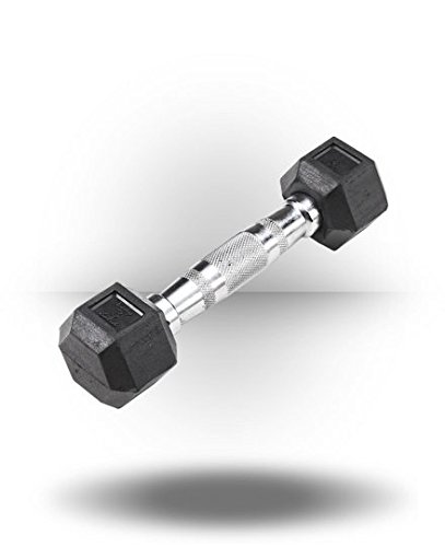Body-Solid Rubber Coated Hexagon Dumbbells, Hand Weights For Men and Women, Weights Dumbbell for Strength Training, Body Building Home Gym Training Gear