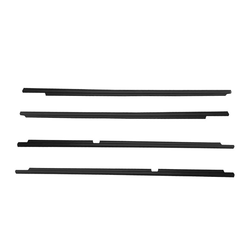 Sealing Strip for Lexus for LX470 1998-2007 Side Door Window Glass Weatherstrips Black/Chrome Seal Belts Moulding Trims(Black)