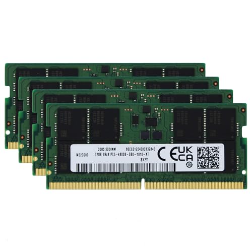 Image of Factory Original 128GB (4x32GB) Compatible with MSI Titan GT77 12U, 12UGS, 12UHS Gaming Laptop DDR5 4800MHz PC5-38400 SODIMM 2Rx8 CL40 1.1v 262 Pin Notebook Memory RAM Upgrade Adamanta