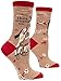 Blue Q  Hate Everyone Too Tan and Red Socks One Size,Womens Shoe Siz 5-10