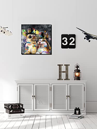 Cirabky Nursery Wall Art Bathroom - Graffiti Wall Art - Easter Wall Art For Living Room Pictures Poster Ready To Hang Size 20" X 20" #TOP1