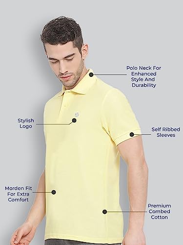 Image of Lux Nitro Mens's Cotton Polo T-Shirt | Half Sleeve Round Neck T-Shirt for Man | Solid Regular Fit