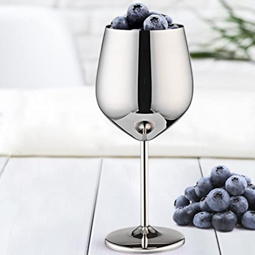 Verre à vin incassable en acier inoxydable au design moderne brossé - 6