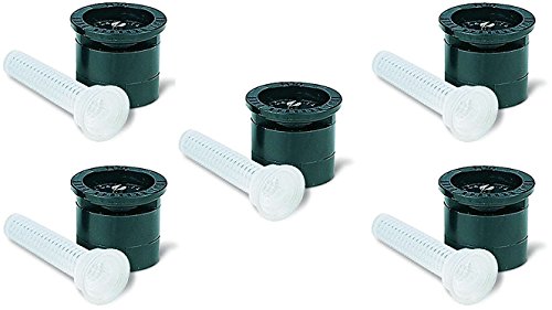 Rain Bird MPR 5F - Boquilla para aspersor Serie 1800 y Uni-Spray, rojo, 5 unidades, alcance 0,6 a 1,5 m, rango de pulverización continua de 360 grados (MPR 15H, negro) Cover