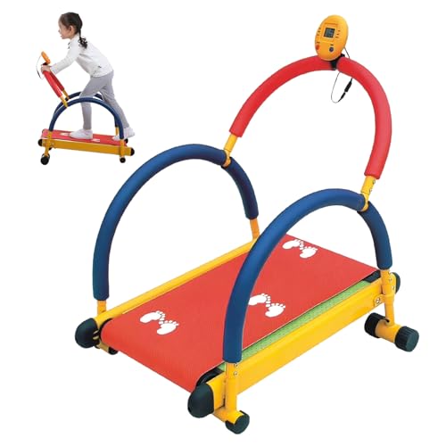 Image of Kids Treadmill for Ages 3+, Incline Adjustable Walking Pad with LED Display & Handles, Compact Self-Propelled Exercise Equipment for Boys & Girls, Fun Fitness Gear