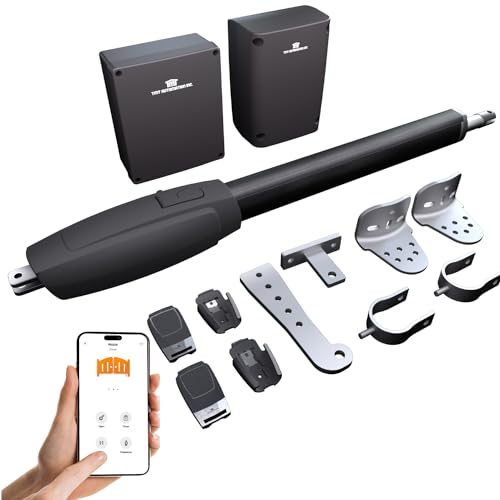 Image of TMT Clifford 500 Premium Single Automatic Gate Opener Up to 20ft and 1200lb Heavy Duty Swing Gate with Remote Complete Kit, Electric Gate Opener for Driveway (App Compatible)