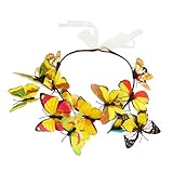 UKCOCO 蝴蝶花冠ヘアバンド 結婚式用 おしゃれなデザイン 女の子用 フォ