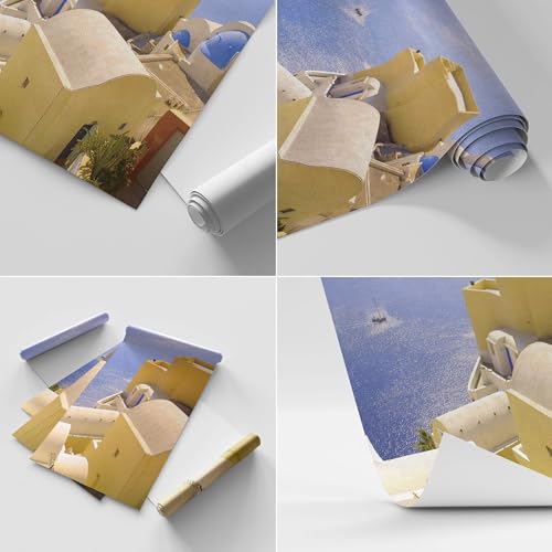 Papier Peint Panoramique Grèce au Salon Décoration Murale Moderne Sable ARTTOR