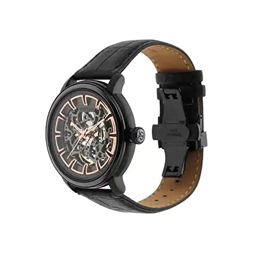 Titan Mens 49.90 x 12.50 x 44 mm Magnate Anthracite Dial Leather Analog Watch - NQ1797KL03F - Image 3