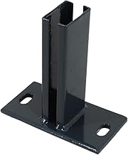 Bodenplatte (anthrazit) – für Zaunpfosten 60x40 mm, Fußplatte 150x80 mm, aus Metall, pulverbeschichtet, zur Befestigung auf Beton (1)