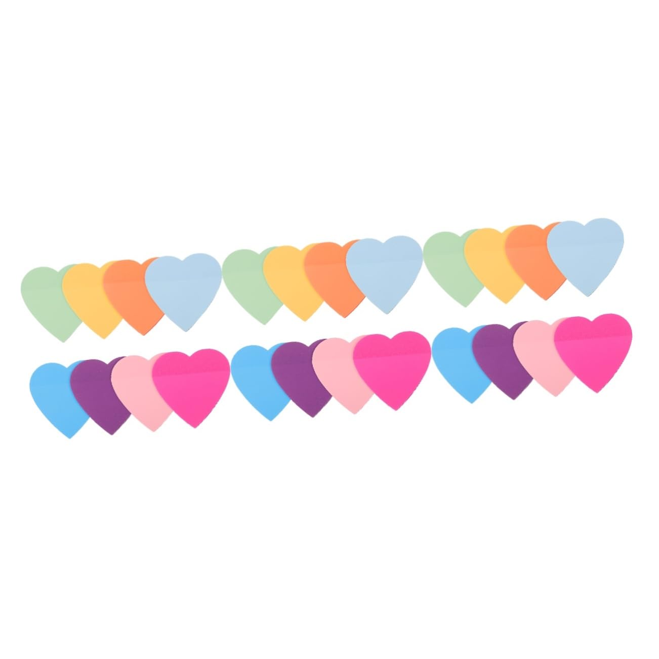 HOMSFOU 3 Pezzi 8 Note d'amore Libri tampone giallo I Quaderni colorato rosa nota adesivo Nota pad adesivi per note multifunzione adesivi promemoria portatili carta