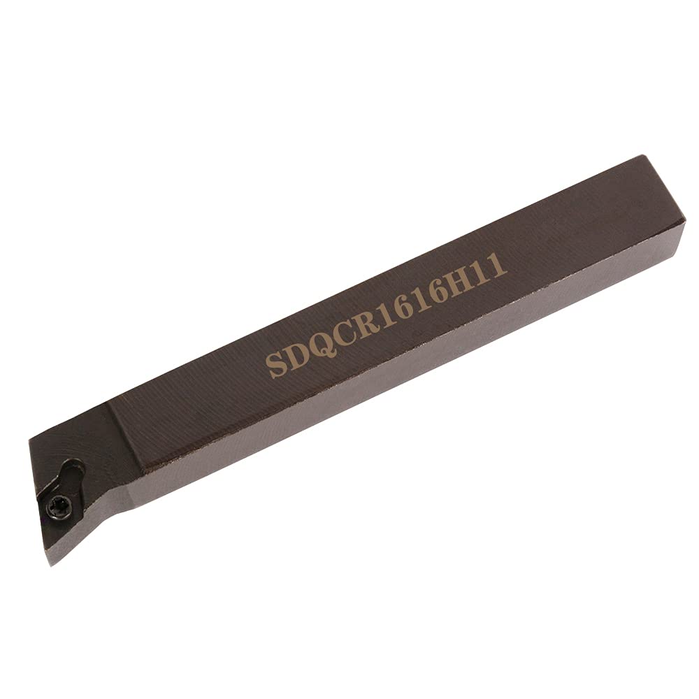 SDQCR 1" 2525M11 External Lathe Turning Holder 107.5° Lathe Turning & Profiling Tool Holder for DCMT32.5 55° Diamond Carbide Inserts (SDQCR2525M11)